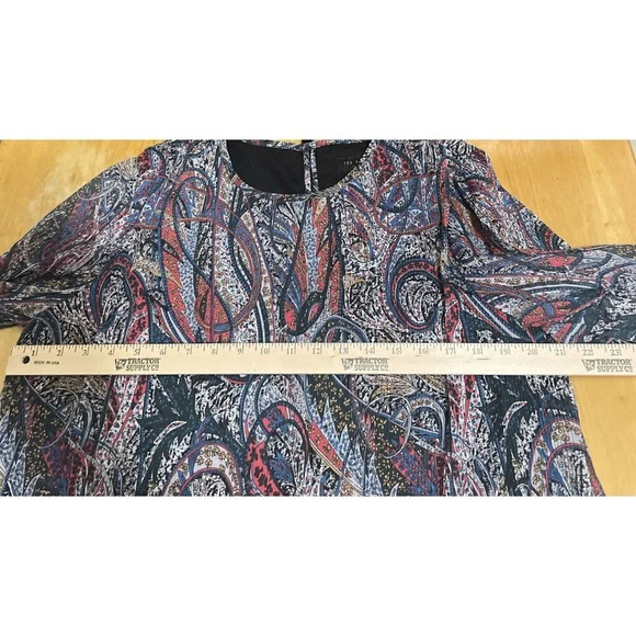 Ted Baker London Women’s 4 US Large Beaatha Metallic Thread‎ Paisley Top Blouse - Picture 6 of 8